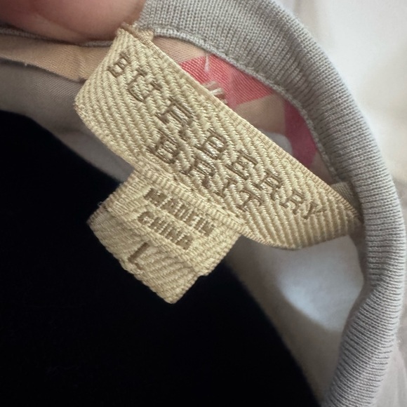 Burberry Light Gray Short Sleeve Tee - Picture 7 of 8